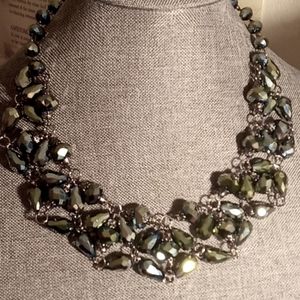 Czech cut glass necklace